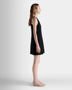 A-Linien-Minikleid Aus Wolle In Navy Blue