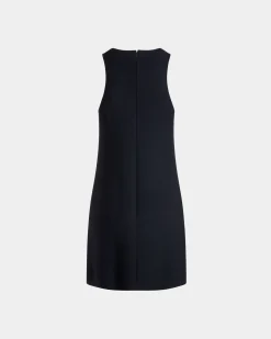 A-Linien-Minikleid Aus Wolle In Navy Blue