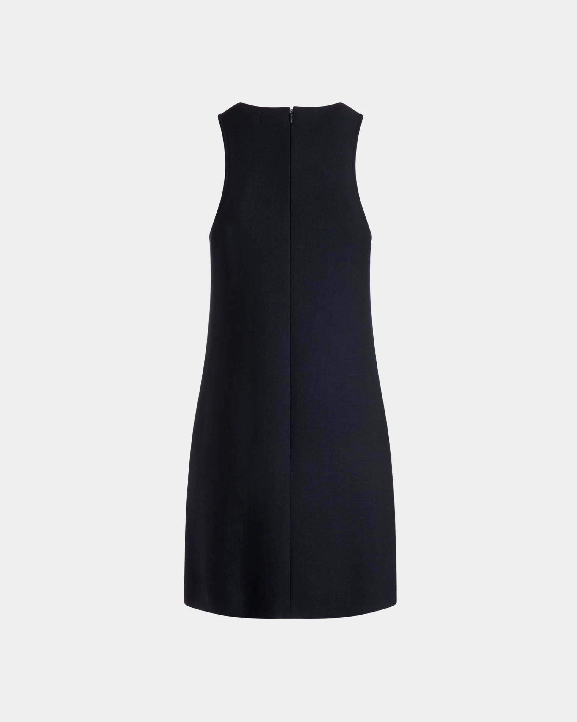 A-Linien-Minikleid Aus Wolle In Navy Blue