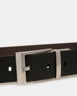Anzuggürtel Aus Braunem Und Schwarzem Leder