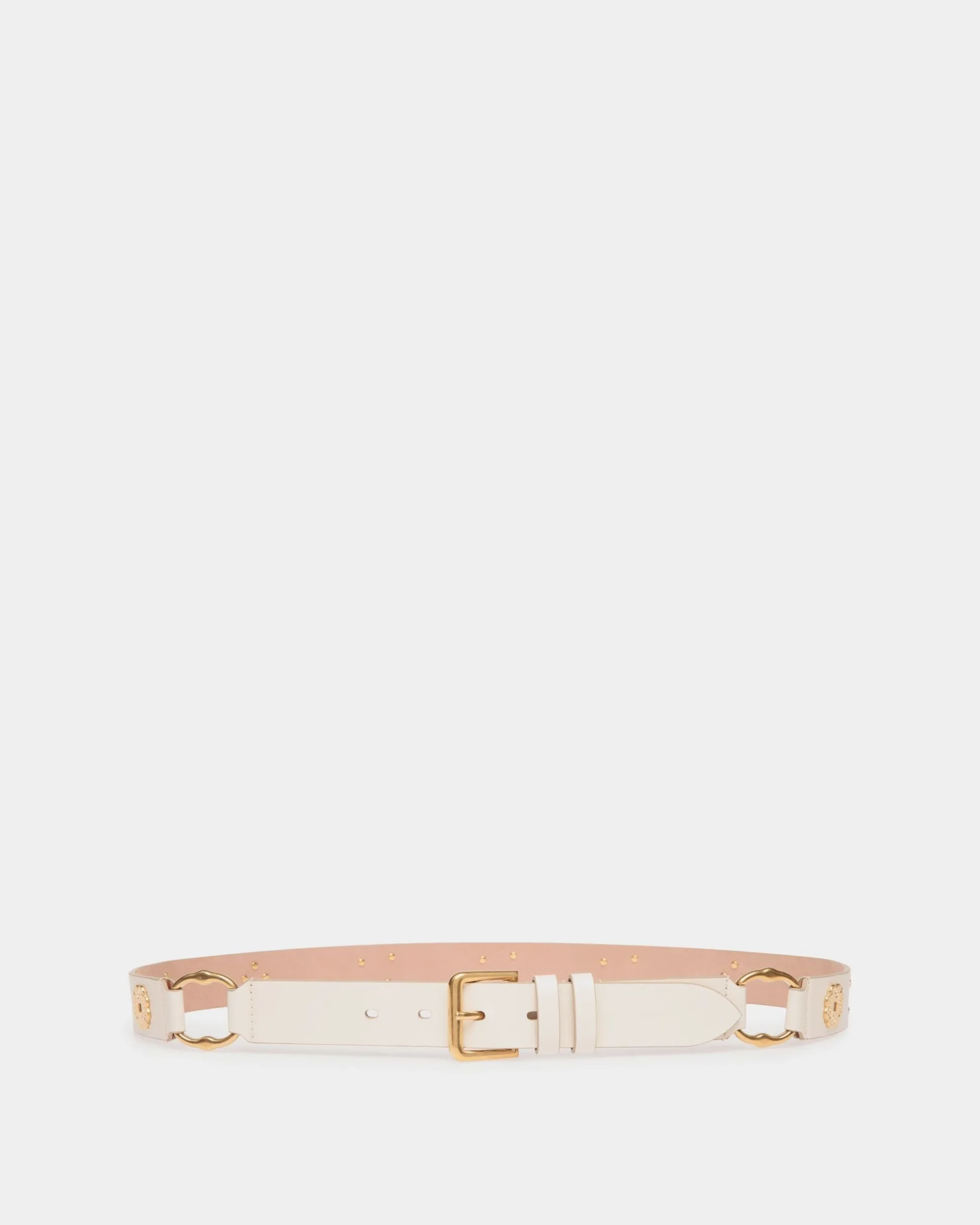 Arkle 95 cm Gürtel Aus Weißem Leder