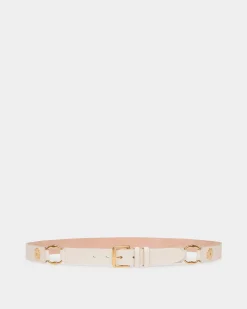 Arkle 105 cm Gürtel Aus Weißem Leder