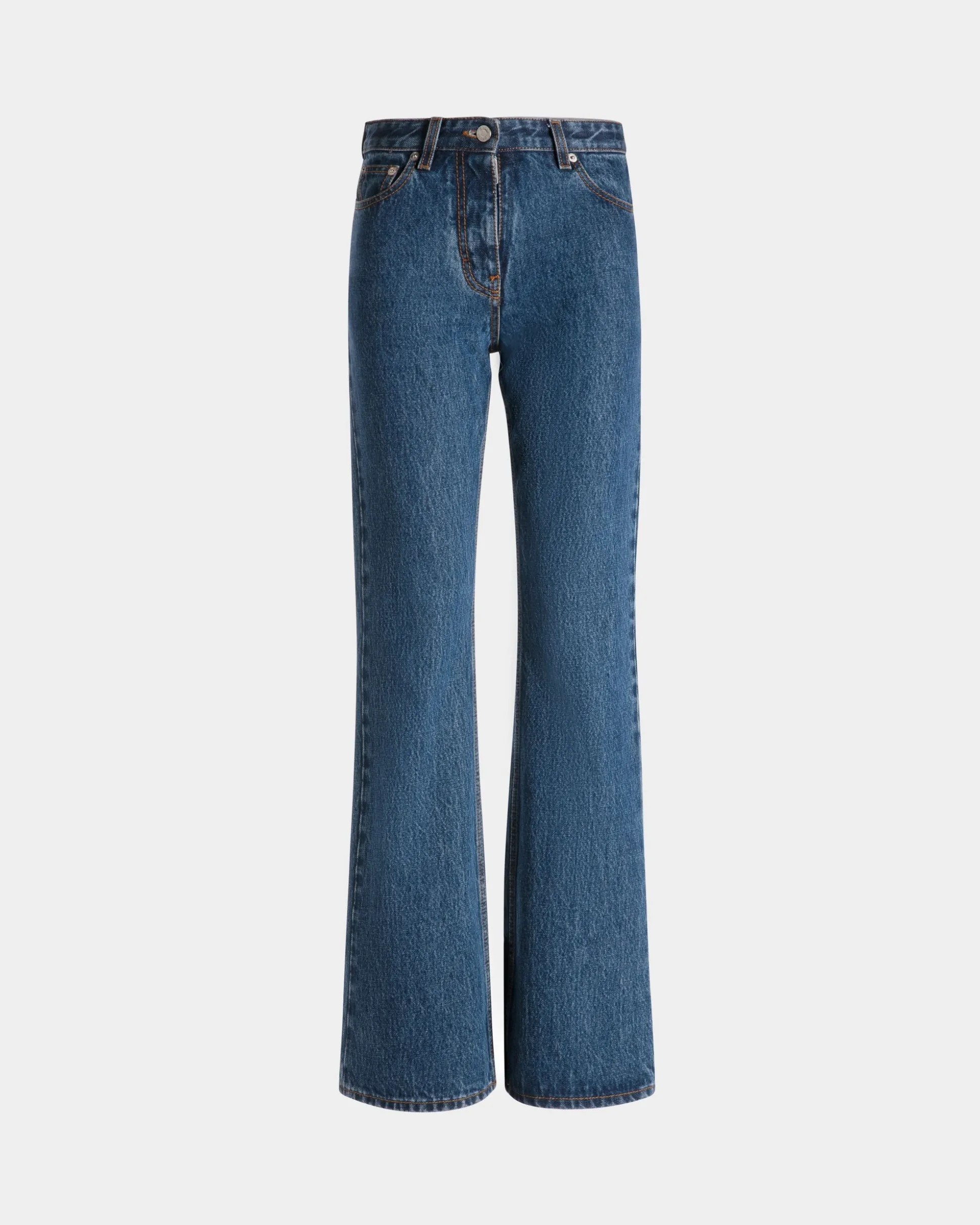 Ausgestellte Jeanshose Aus Baumwolle In Medium Blue
