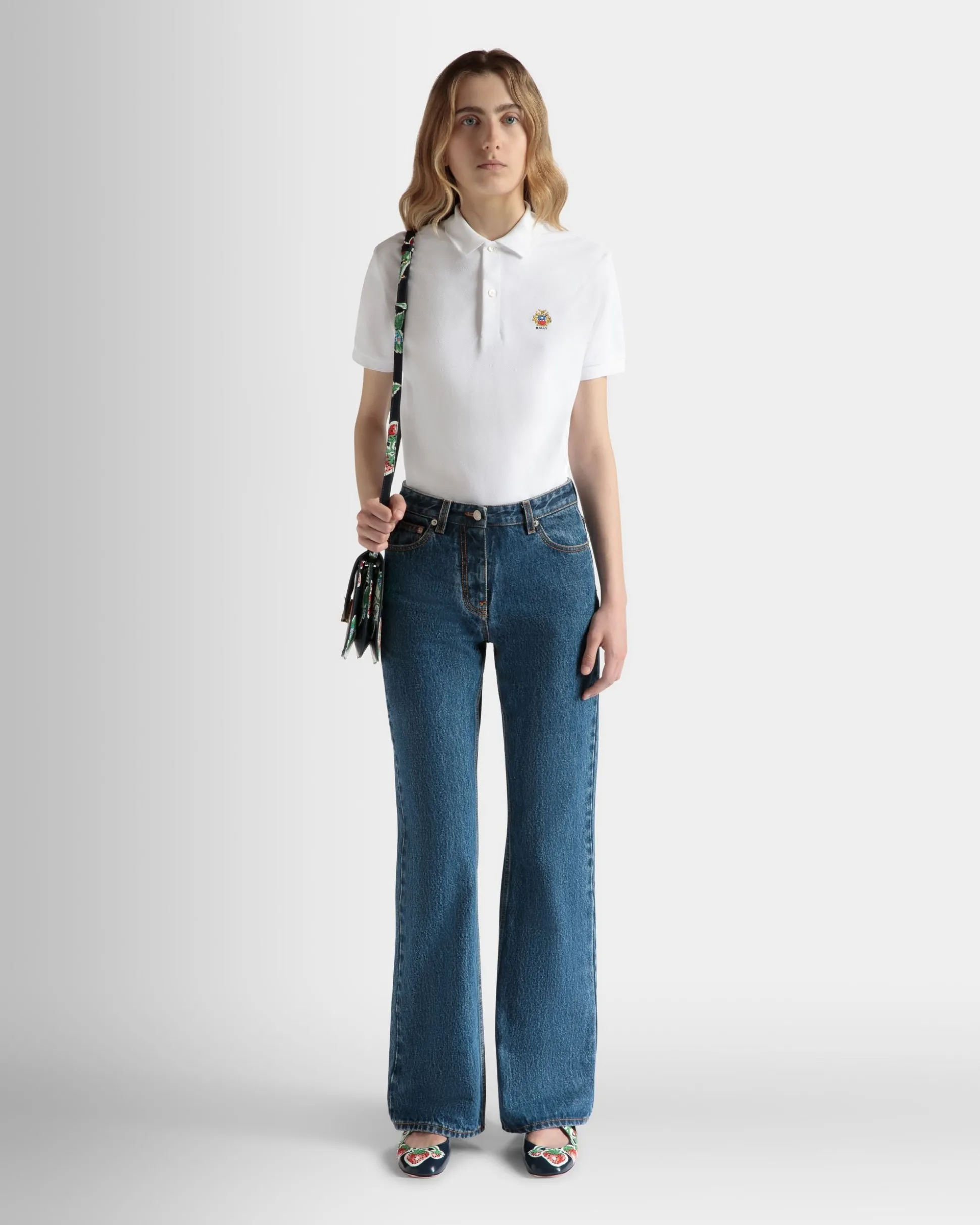 Ausgestellte Jeanshose Aus Baumwolle In Medium Blue