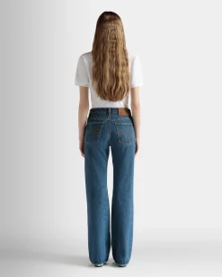 Ausgestellte Jeanshose Aus Baumwolle In Medium Blue