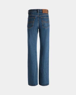 Ausgestellte Jeanshose Aus Baumwolle In Medium Blue