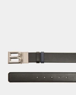 B Bold 35 mm Verstellbarer Wendegürtel Aus Leder In Schwarz Und Marineblau