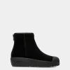 Bally Curling Stiefelette Aus Schwarzem Veloursleder