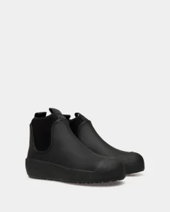 Bally Curling Stiefelette Aus Schwarzem Gummiertem Leder