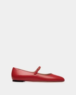 Ballyrina Aus Leder In Candy Red