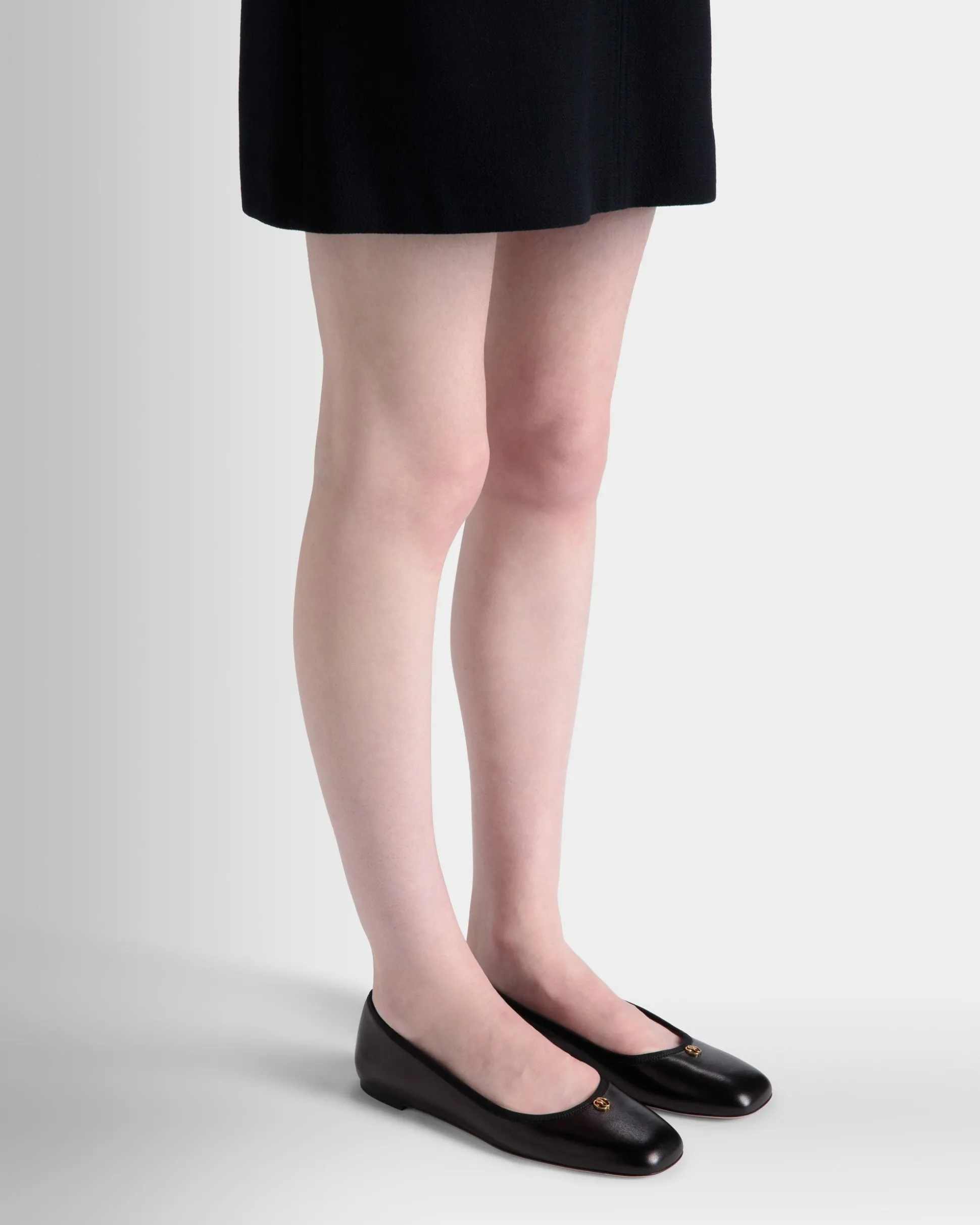 Ballyrina Ballerina Aus Nappaleder In Schwarz
