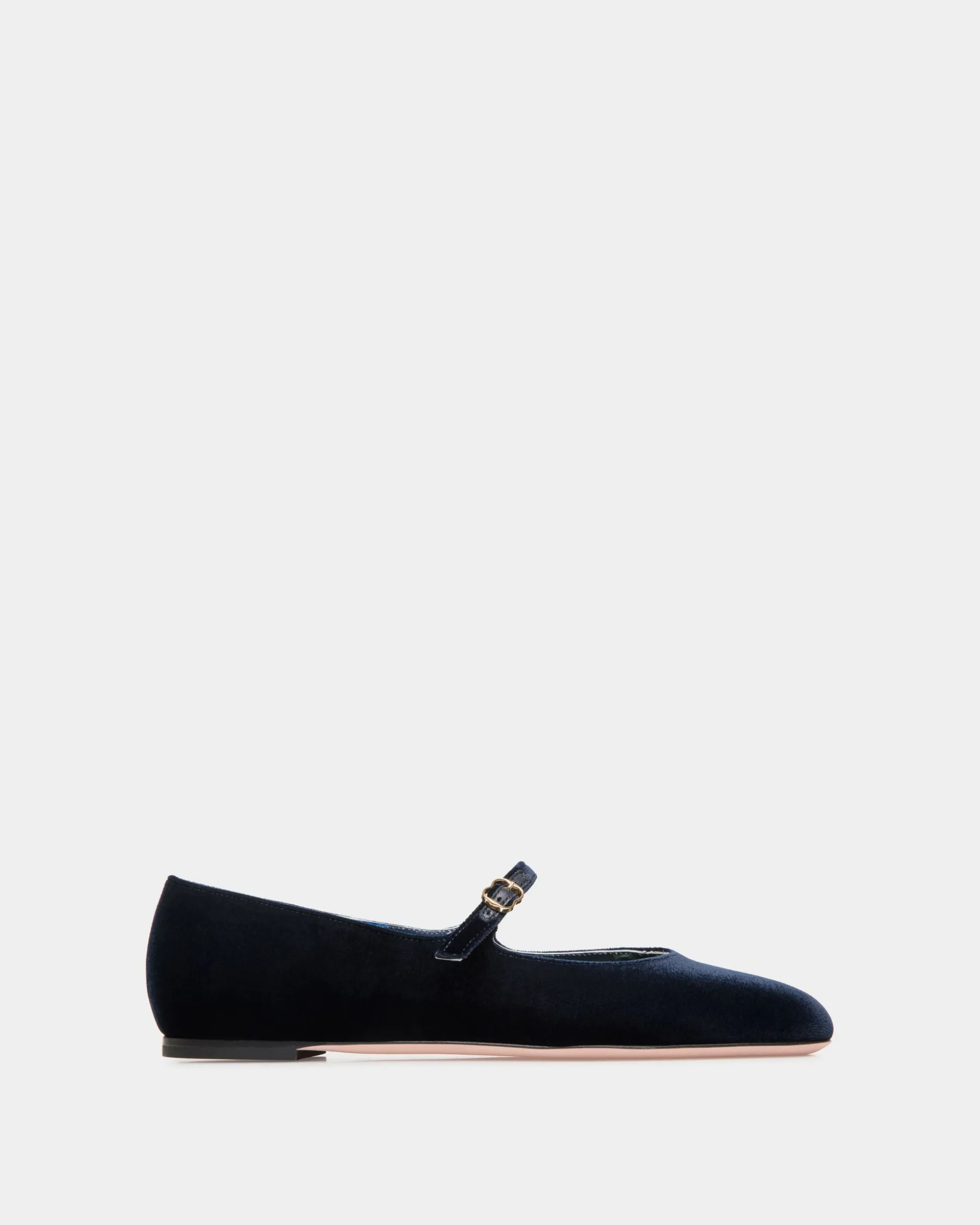 Ballyrina Ballerina Aus Samt In Navy Blue