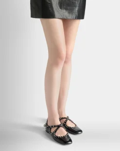Ballyrina Ballerina Aus Schwarzem Leder
