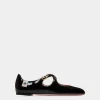 Ballyrina-Flats Aus Lackleder In Schwarz