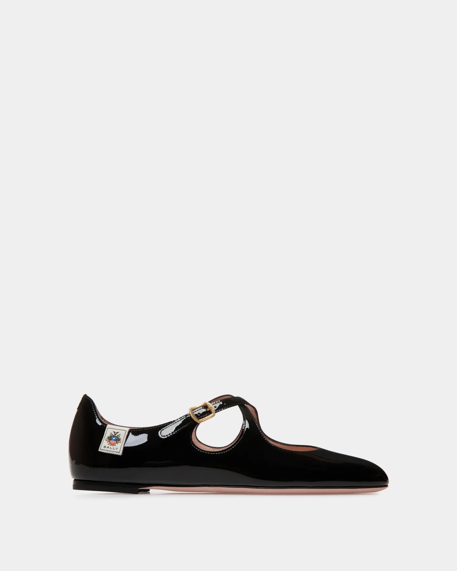 Ballyrina-Flats Aus Lackleder In Schwarz