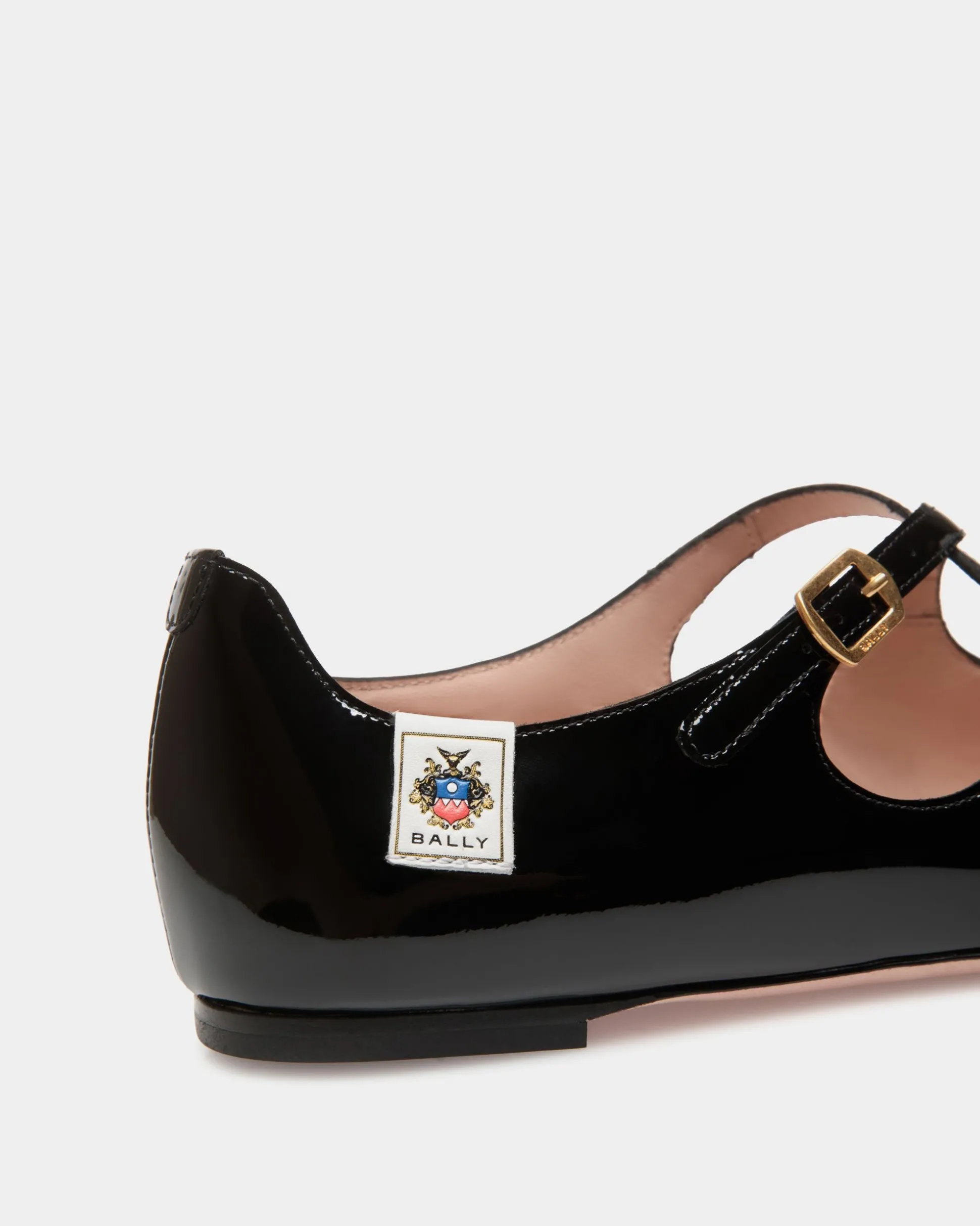 Ballyrina-Flats Aus Lackleder In Schwarz