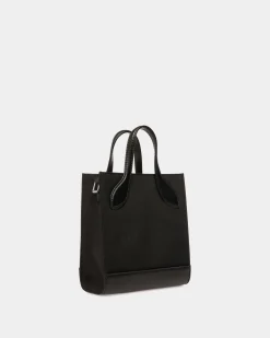 Bar Mini Tragetasche Aus Nylon Und Leder In Schwarz