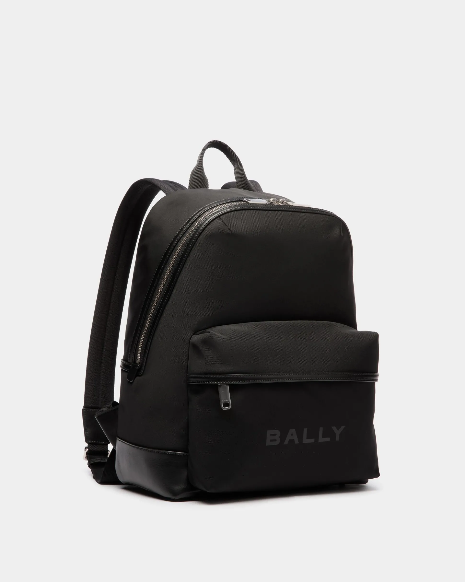 Bar Rucksack Aus Nylon Und Leder In Schwarz