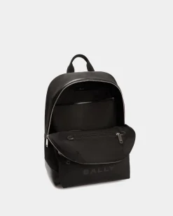 Bar Rucksack Aus Nylon Und Leder In Schwarz