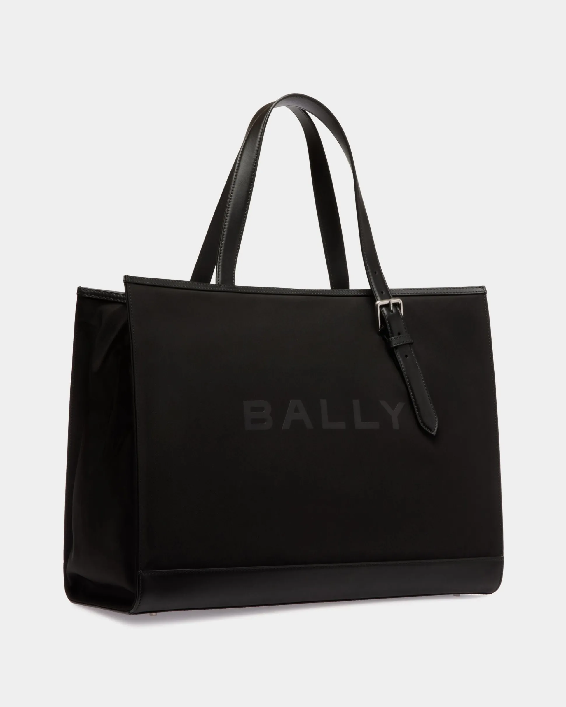 Bar Tragetasche Aus Nylon Und Leder In Schwarz