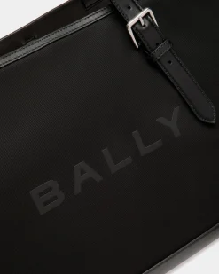 Bar Tragetasche Aus Nylon Und Leder In Schwarz