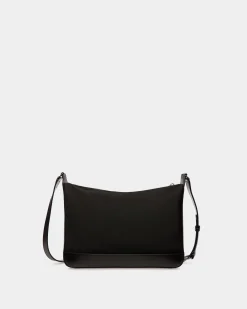 Bar Umhängetasche Aus Nylon Und Leder In Schwarz