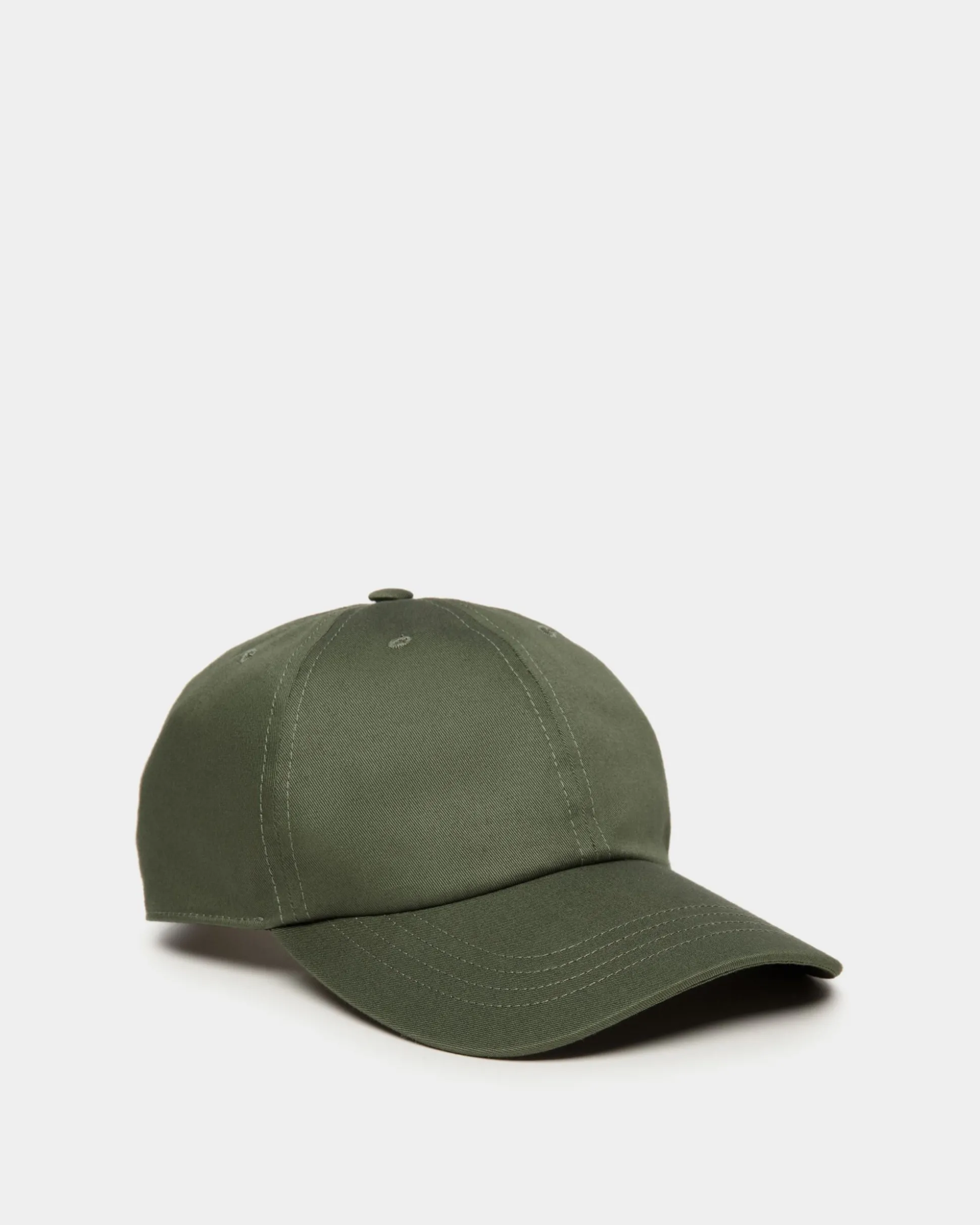 Baseballmütze Aus Baumwolle In Military Green Mit Bally Crest Logo