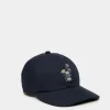 Baseballmütze Aus Baumwolle In Navy Blue Mit Mountain Flowers