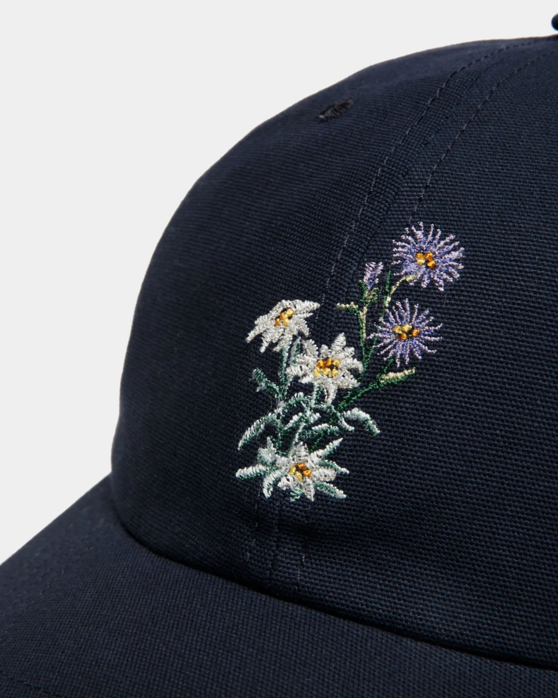 Baseballmütze Aus Baumwolle In Navy Blue Mit Mountain Flowers