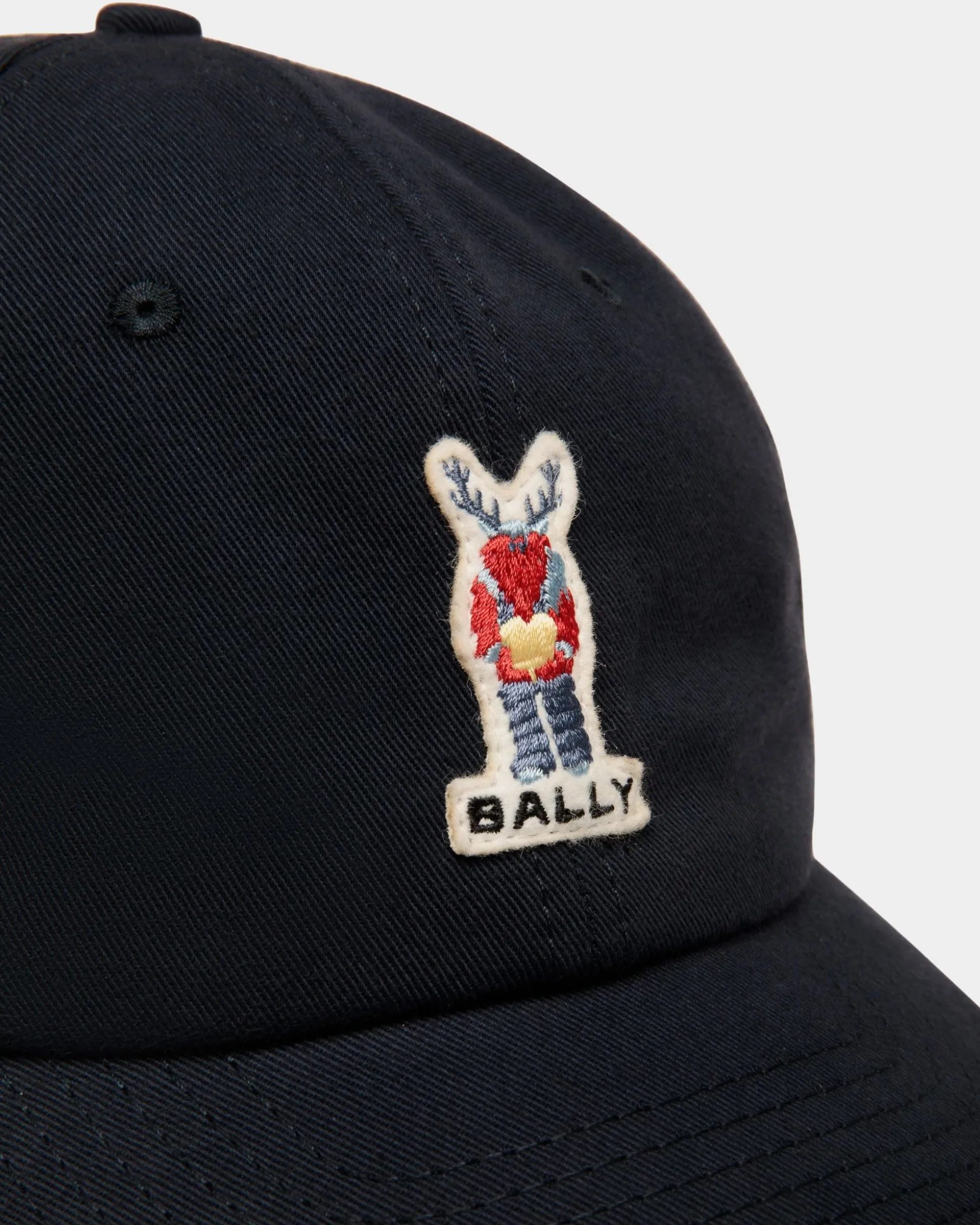Baseballmütze Aus Baumwolle In Navy Blue Mit Bally-Crest-Label