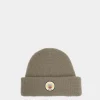 Beanie Aus Kaschmir In Military Green Mit Bally Crest Logo