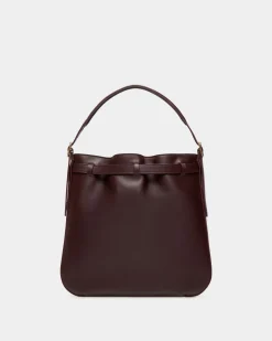 Beckett Crossbody Bag In Deep Burgundy Leather