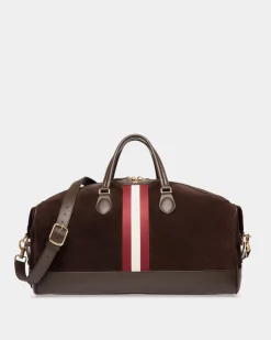 Beckett Reisetasche Aus Veloursleder Und Leder In Ebenholz