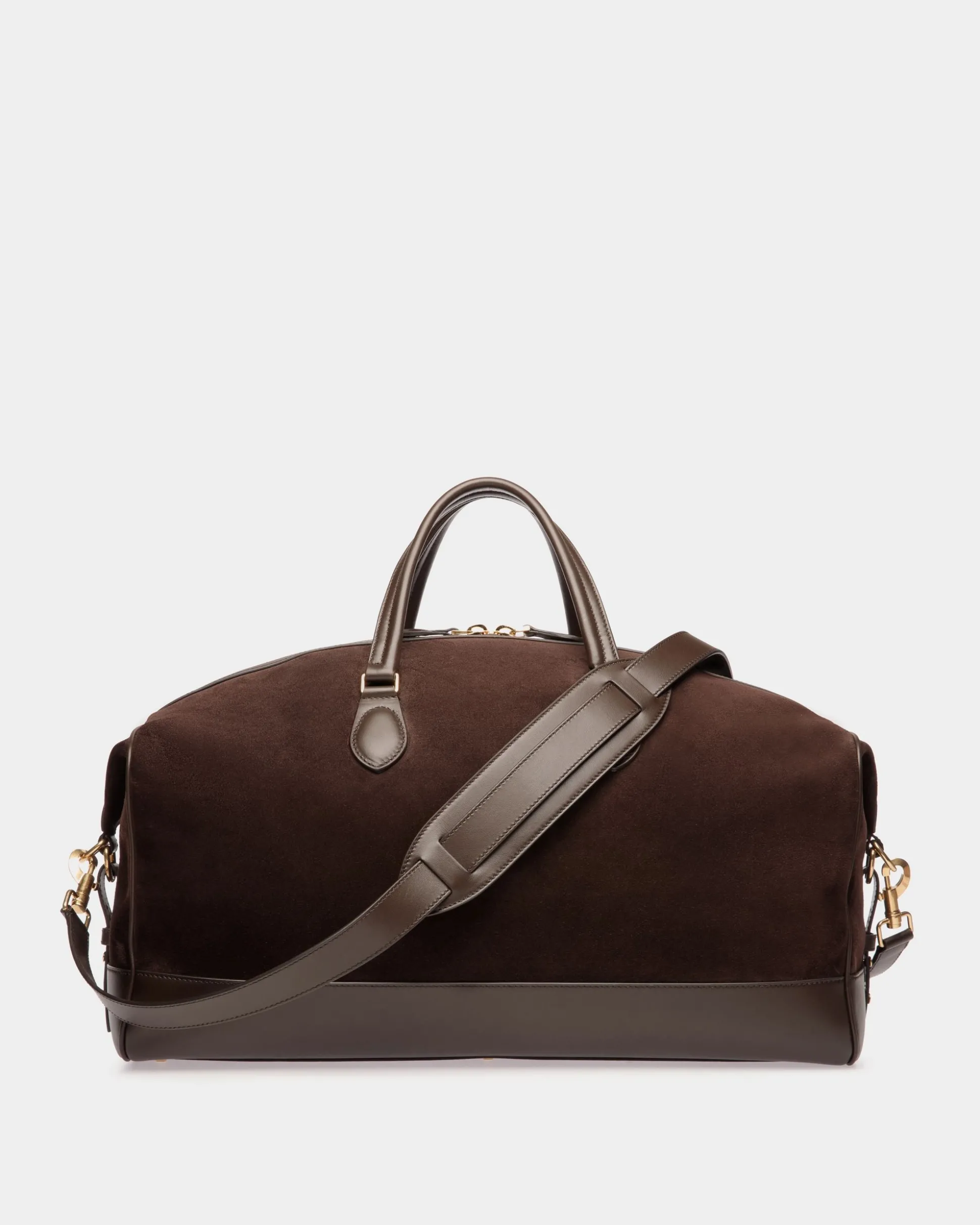 Beckett Reisetasche Aus Veloursleder Und Leder In Ebenholz