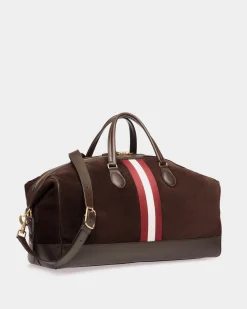 Beckett Reisetasche Aus Veloursleder Und Leder In Ebenholz