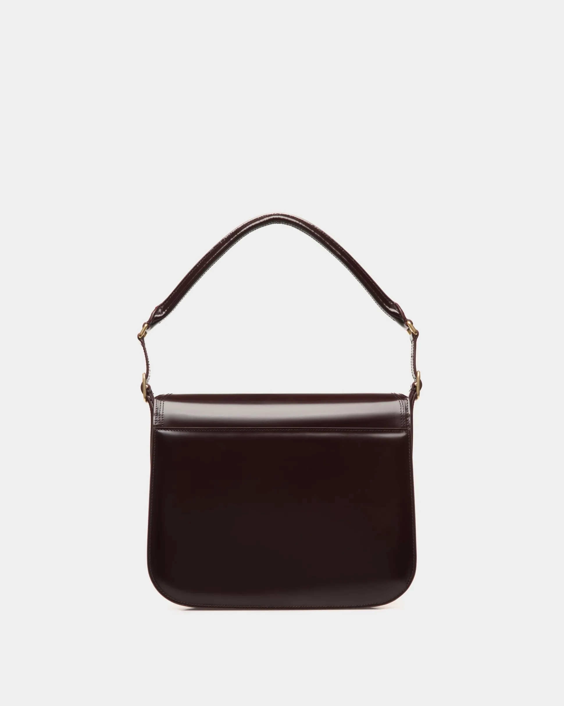 Beckett Schultertasche Aus Gebürstetem Leder In Dunklem Bordeaux