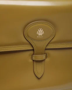 Beckett Schultertasche Aus Gebürstetem Leder In Olive Green