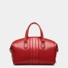 Beckett Top Handle Bag In Red Leather