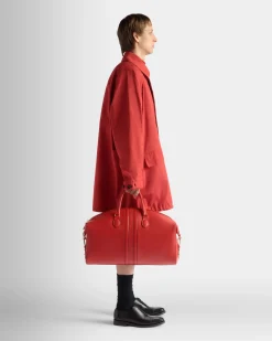 Beckett Weekender Aus Leder In Candy Red