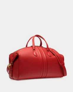 Beckett Weekender Aus Leder In Candy Red