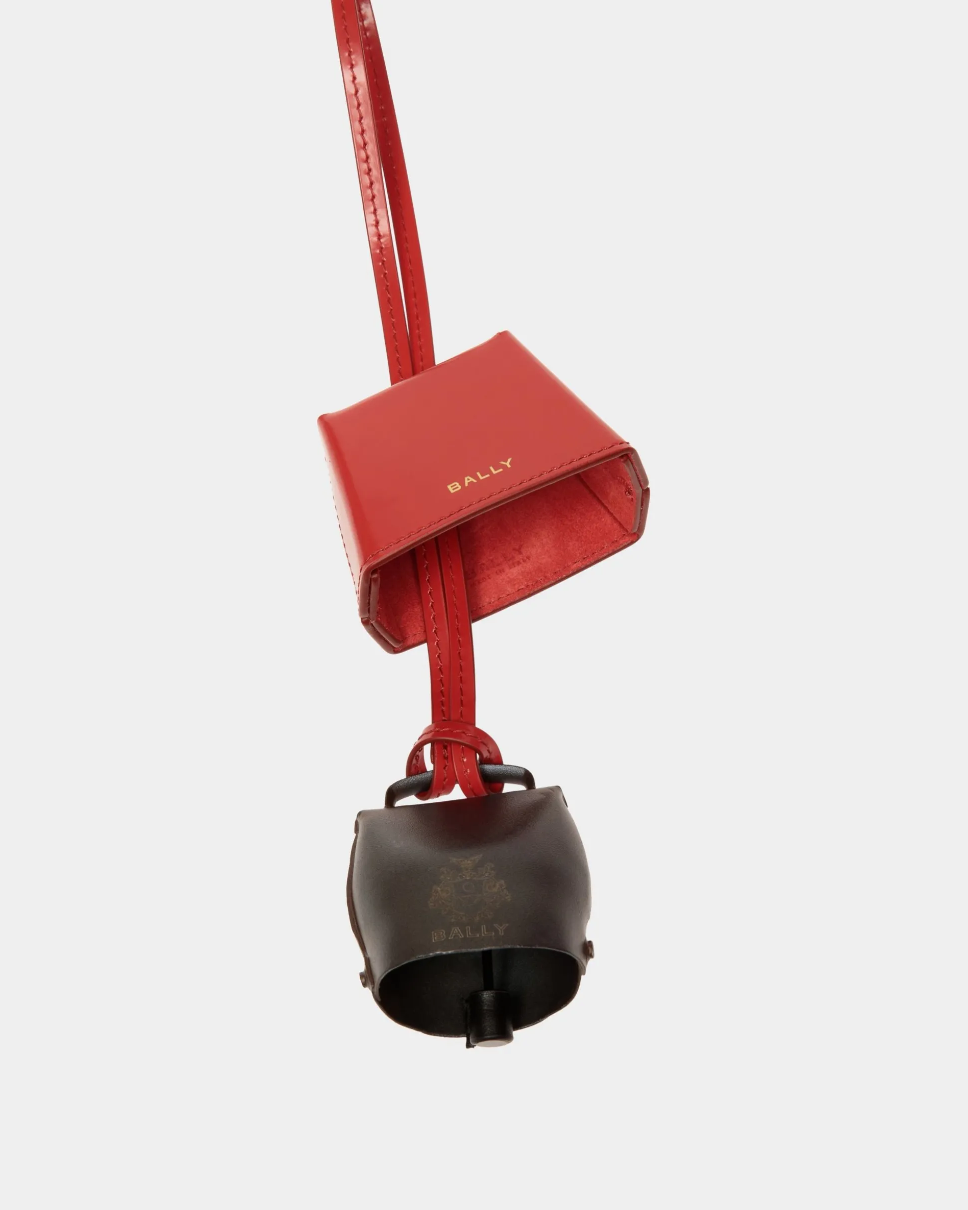Belle Anhänger Aus Gebürstetem Leder In Candy Red