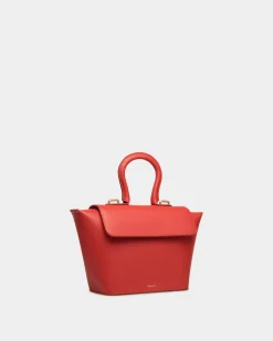Belle Henkeltasche Aus Leder In Candy Red