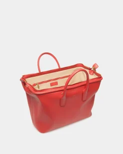 Belle Henkeltasche Aus Leder In Candy Red