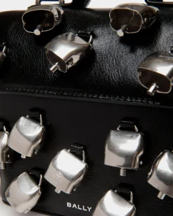 Belle Minibag In Black Leather with Bells