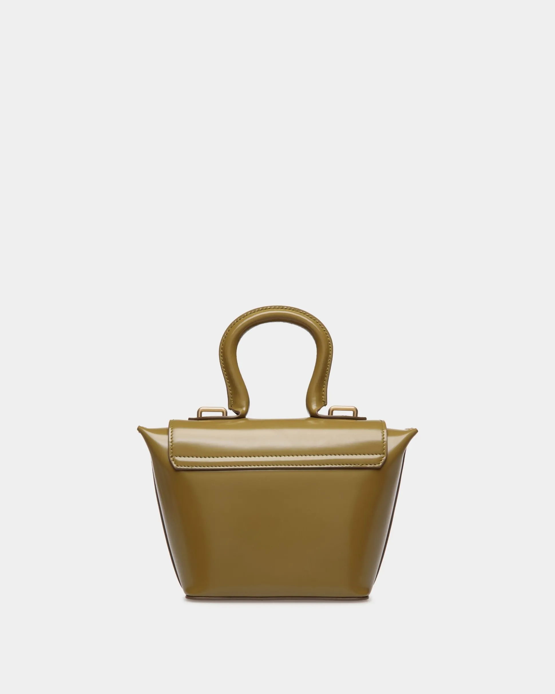 Belle Minitasche Aus Gebürstetem Leder In Olive Green