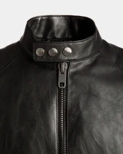 Bikerjacke Aus Leder In Schwarz Aus Der Adrien Brody Travel-Kollektion