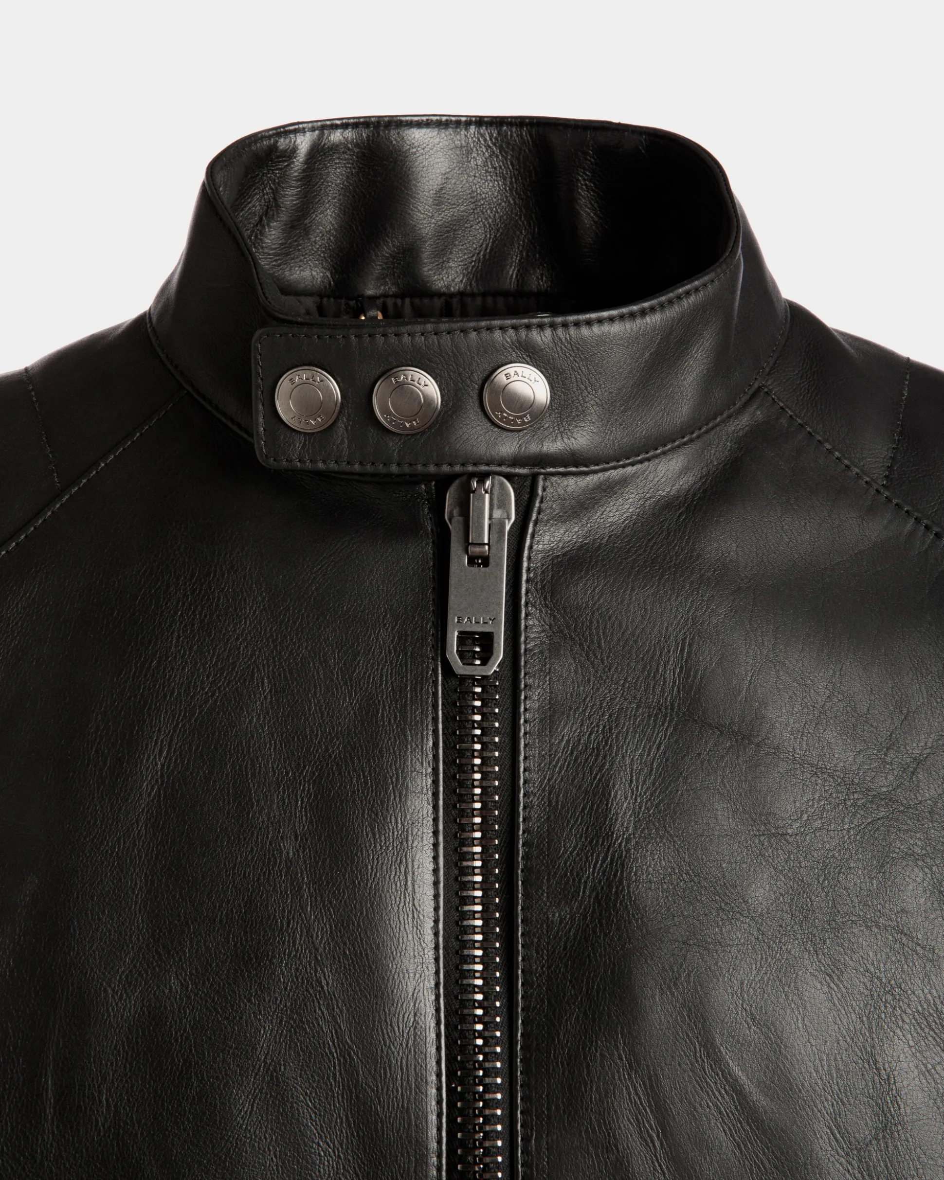 Bikerjacke Aus Leder In Schwarz Aus Der Adrien Brody Travel-Kollektion