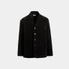 Blazer Aus Schwarzem Baumwollcord