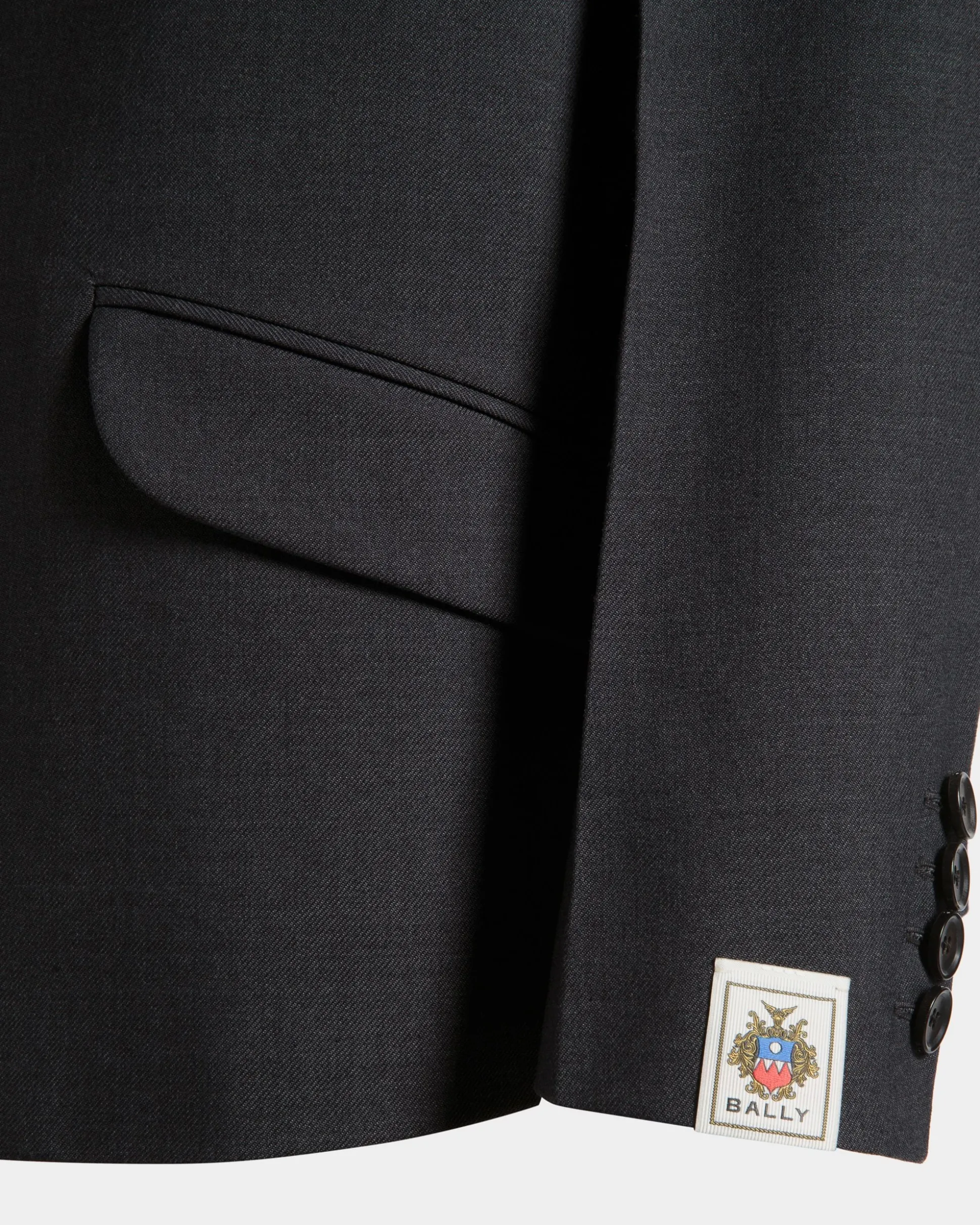 Blazer Aus Wolle In Dunkelgrau