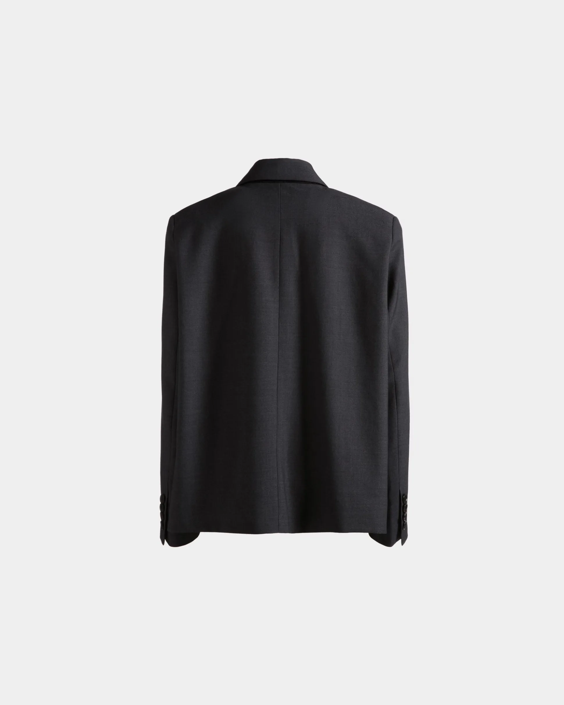 Blazer Aus Wolle In Dunkelgrau